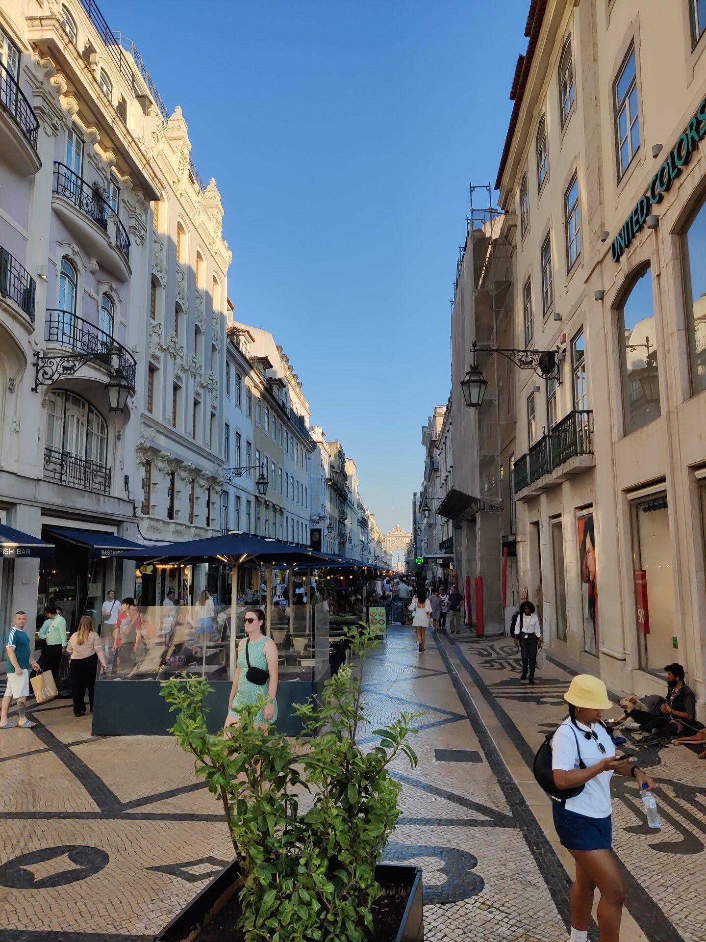 Rua Augusta mit Blick auf den Triumpfbogen